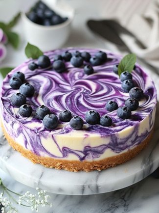 Blueberry Marble Cheesecake