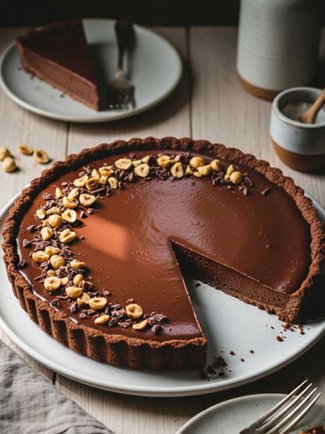 Tart Chocolate Crunchy Cake